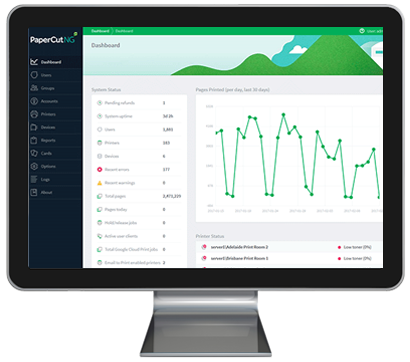 Papercut, Dashboard, Poynter's Business Solutions