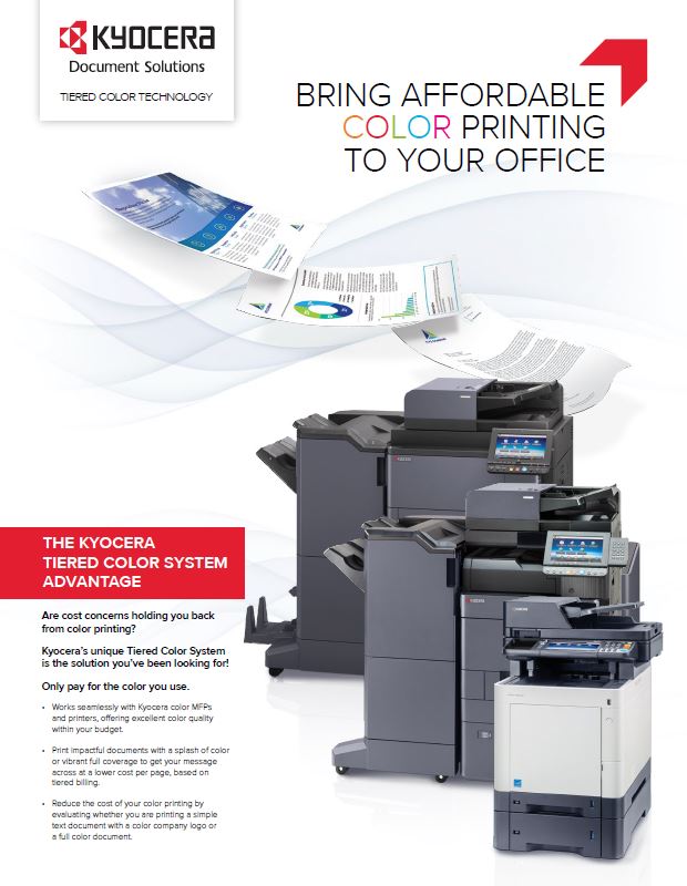 Kyocera, Software, Cost Control And Security, Tiered Color Monitor, Poynter's Business Solutions