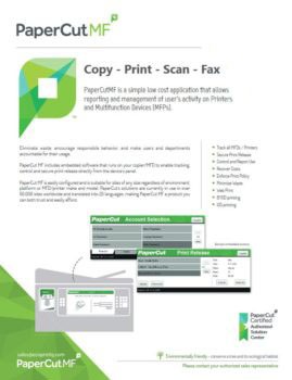 Papercut, Mf, Ecoprintq, Poynter's Business Solutions