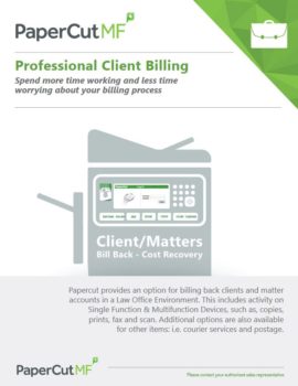 Papercut, Mf, Professional Client Billing, Poynter's Business Solutions